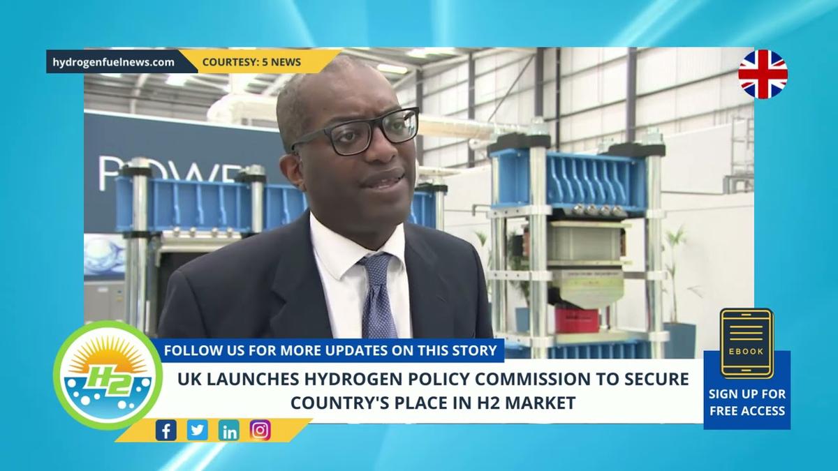 'Video thumbnail for UK launches Hydrogen Policy Commission to secure country’s place in H2 market'