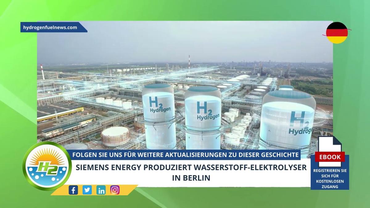 'Video thumbnail for [German] Siemens Energy to produce hydrogen electrolyzers in Berlin'