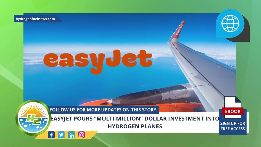'Video thumbnail for EasyJet pours “multi million” dollar investment into hydrogen planes'