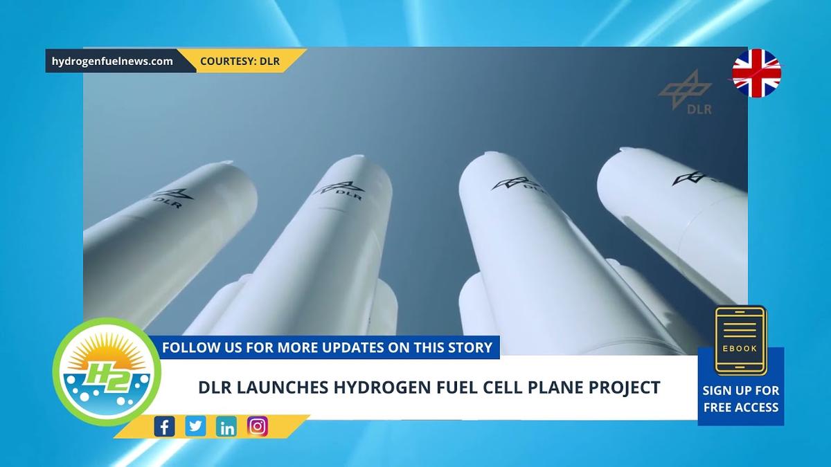 'Video thumbnail for DLR launches hydrogen fuel cell plane project'