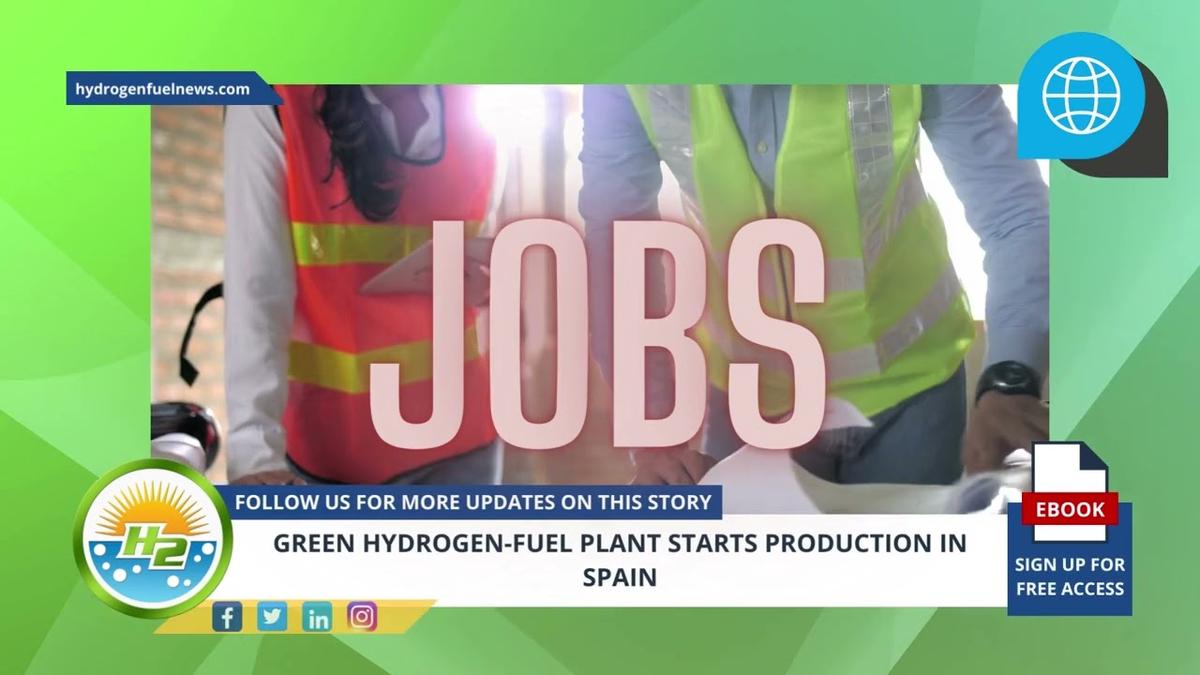 'Video thumbnail for GREEN HYDROGEN FUEL PLANT STARTS PRODUCTION IN SPAIN'