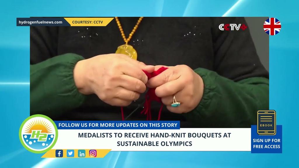 'Video thumbnail for Medalists to receive hand-knit bouquets at sustainable Olympics'