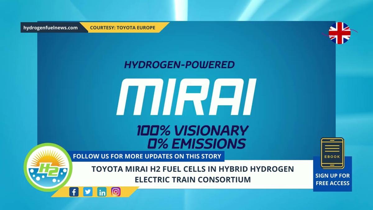 'Video thumbnail for Toyota provides Mirai H2 fuel cells in hybrid hydrogen electric train consortium'