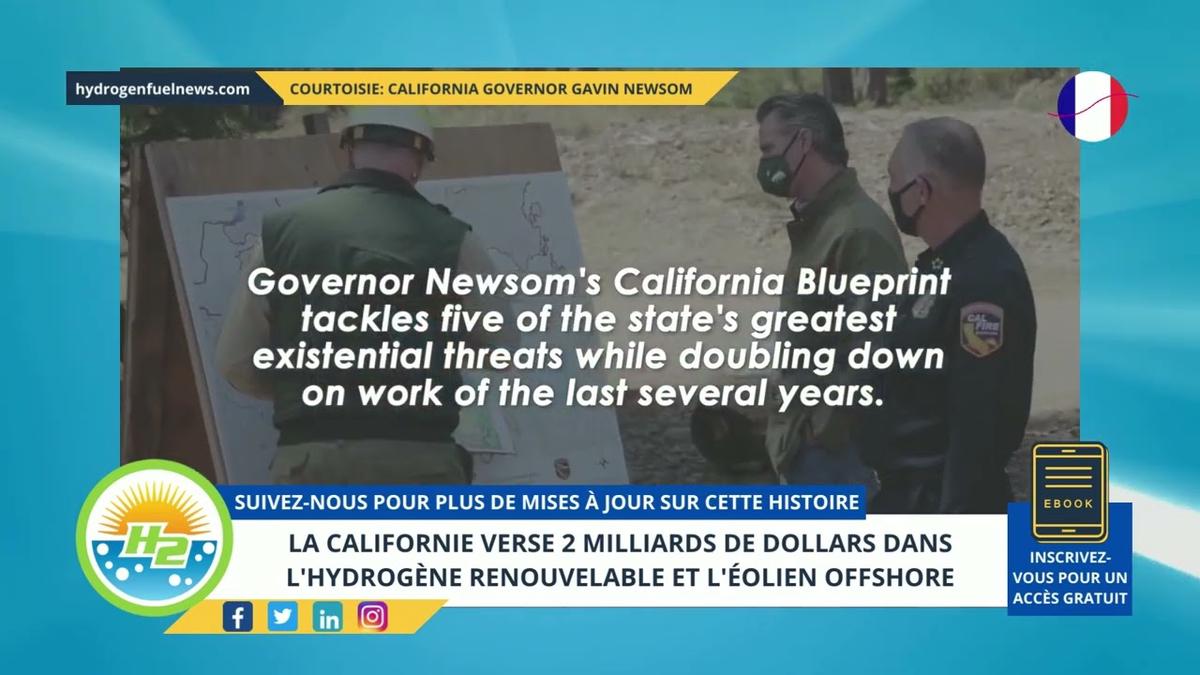 'Video thumbnail for [French] California pours $2 billion into renewable hydrogen and offshore wind'
