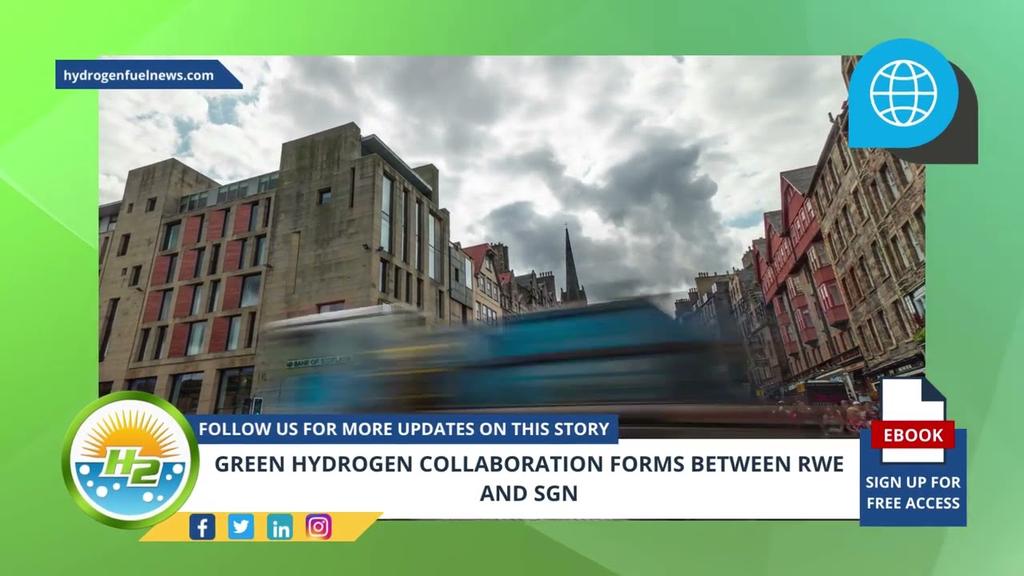 'Video thumbnail for Green hydrogen news collaboration forms between RWE and SGN'