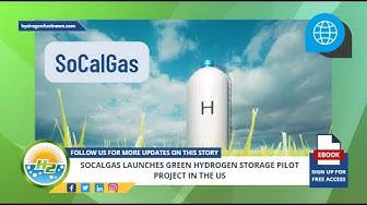 'Video thumbnail for SoCalGas launches green hydrogen storage pilot project in the US'