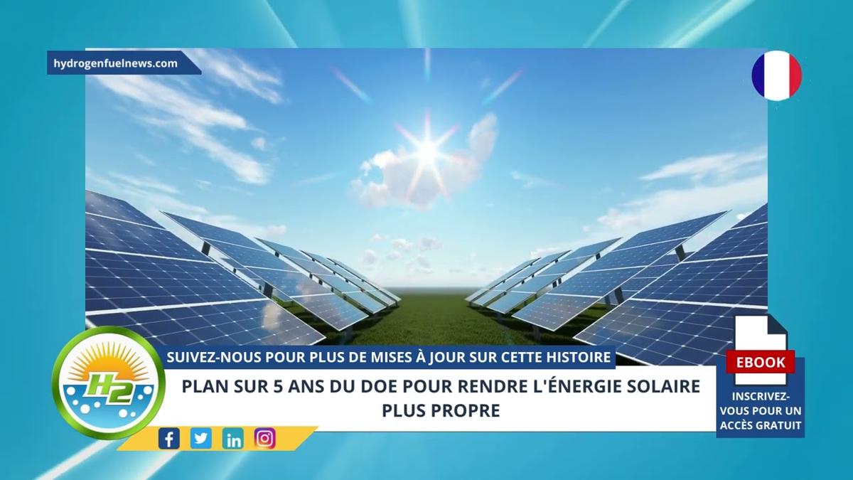 'Video thumbnail for [French] DOE 5-year plan to make solar energy cleaner'