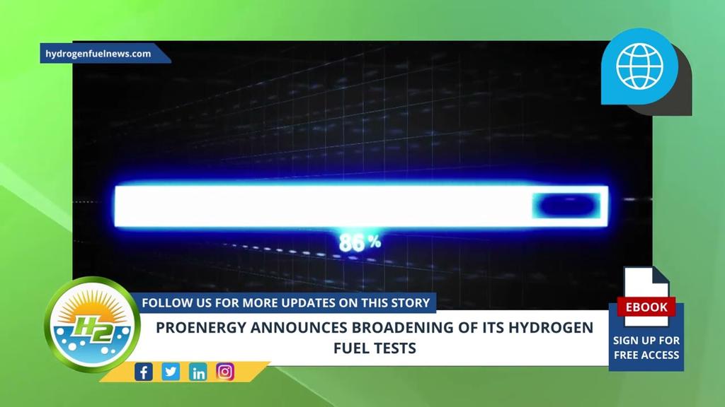 'Video thumbnail for PROENERGY announces broadening of its hydrogen fuel tests'