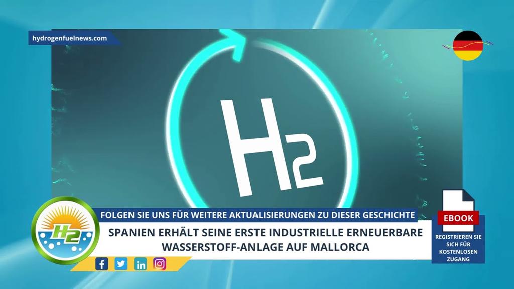 'Video thumbnail for [German] Spain gets its first industrial renewable hydrogen plant in Mallorca'