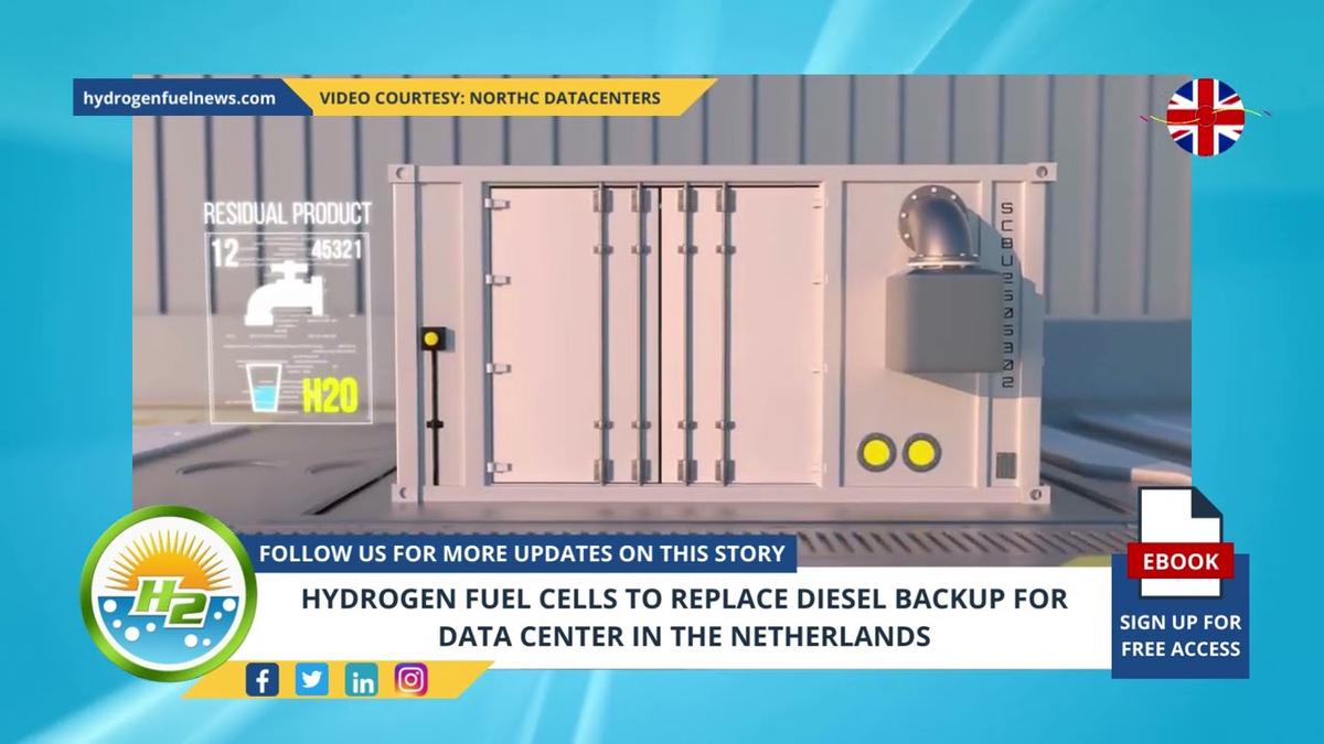'Video thumbnail for Hydrogen fuel cells to replace diesel backup for data center in the Netherlands'