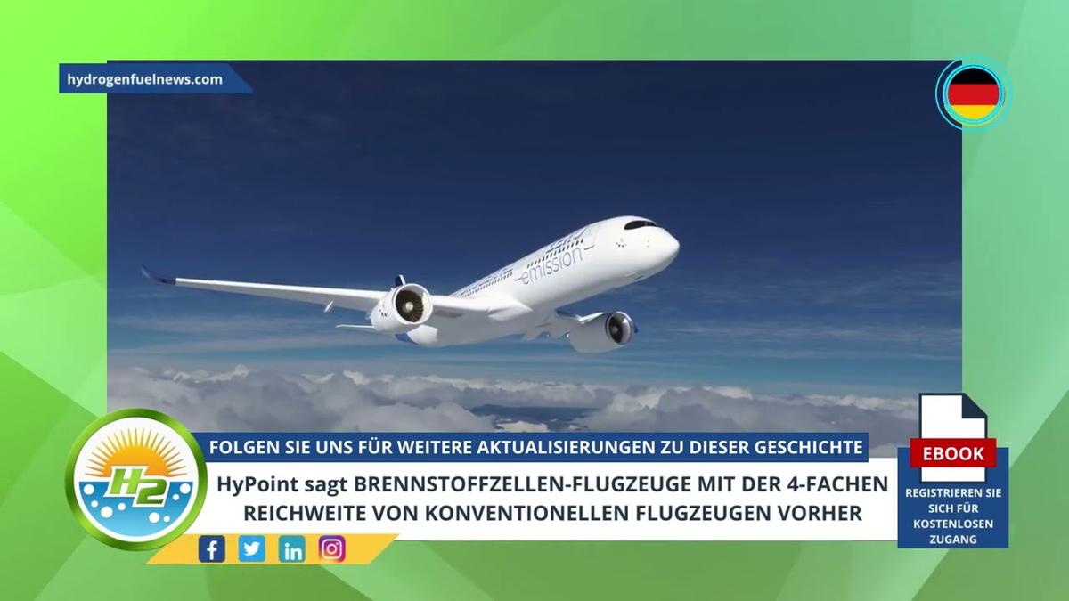 'Video thumbnail for [German] HyPoint predicts fuel cell aircraft with 4 times range of conventional planes'