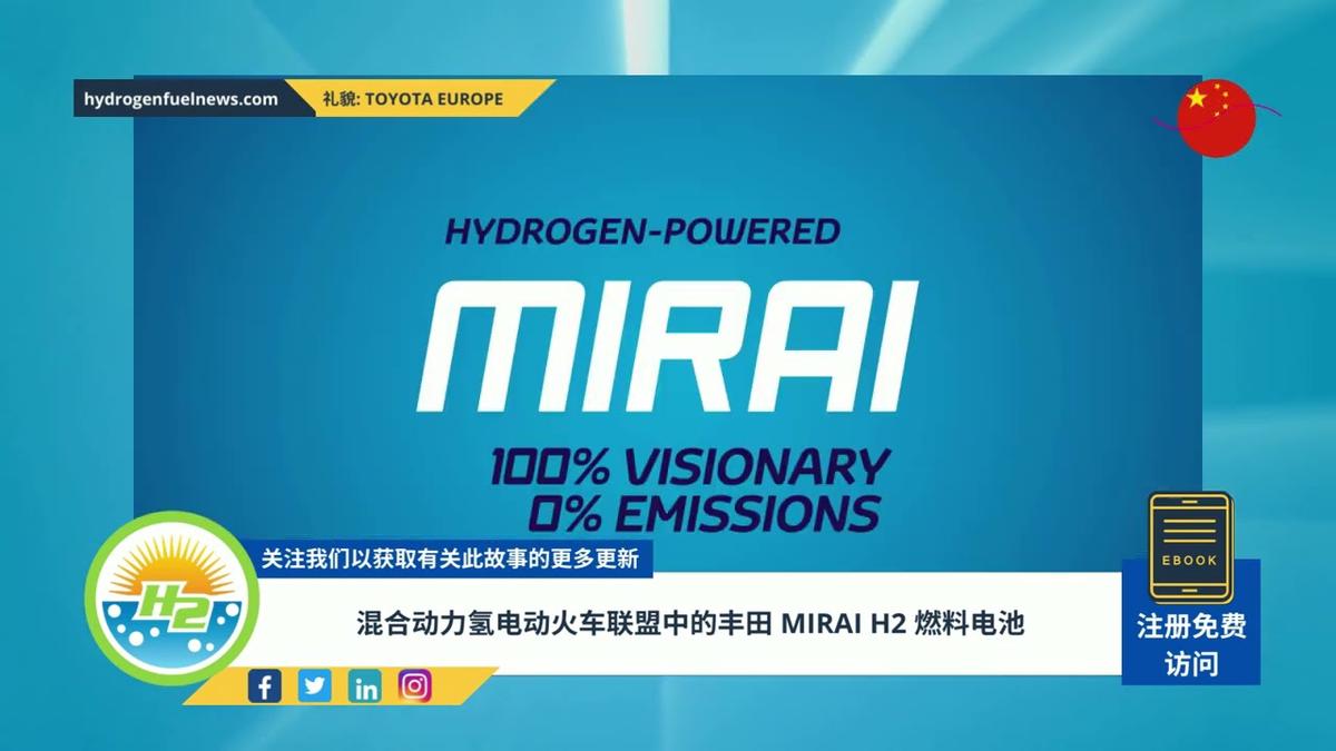 'Video thumbnail for [Chinese] Toyota provides Mirai H2 fuel cells in hybrid hydrogen electric train consortium'