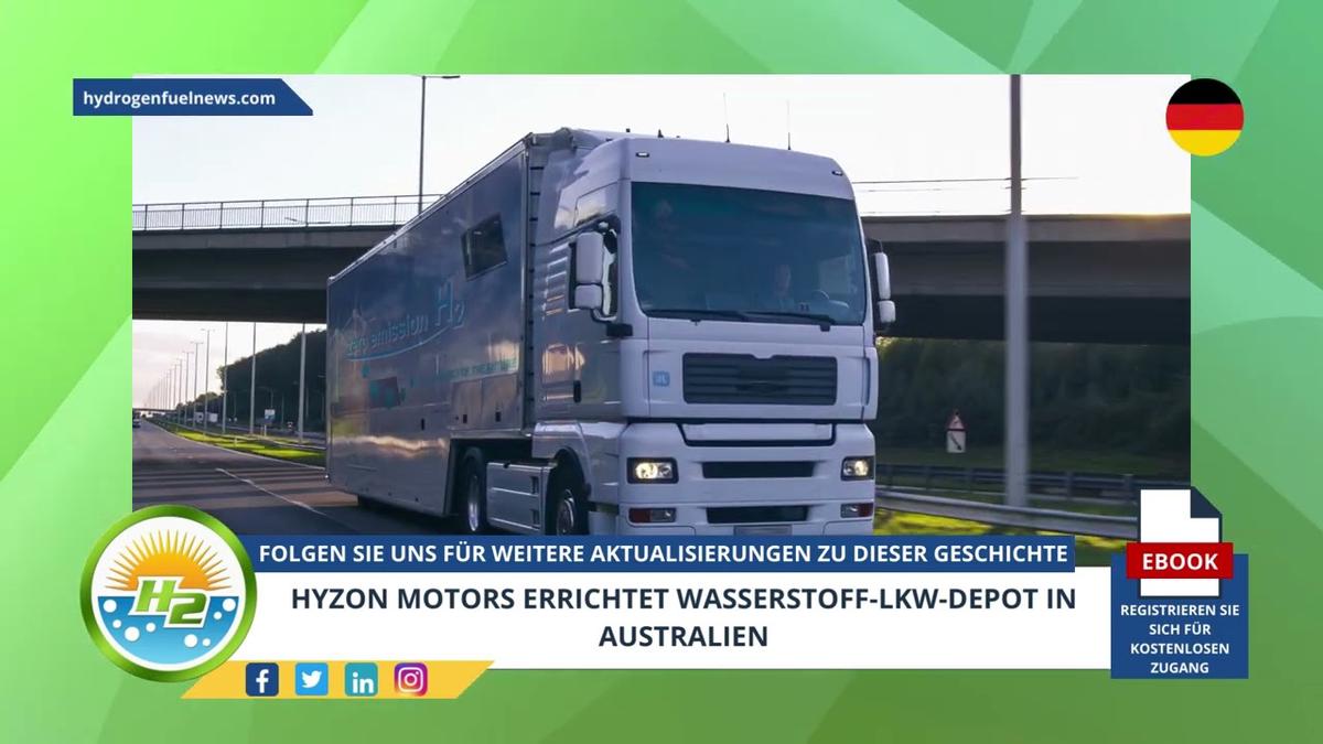 'Video thumbnail for [German] Hyzon Motors to establish hydrogen truck depot in Australia'