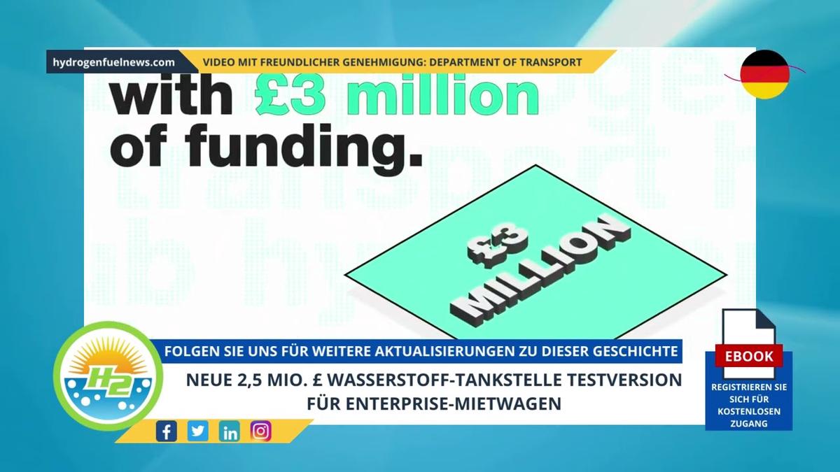 'Video thumbnail for NEUE 2,5 MIO. £ WASSERSTOFF-TANKSTELLE TESTVERSION FÜR ENTERPRISE-MIETWAGEN'