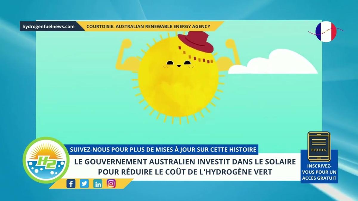 'Video thumbnail for [French] Australian government invests in solar to shrink cost of green hydrogen'