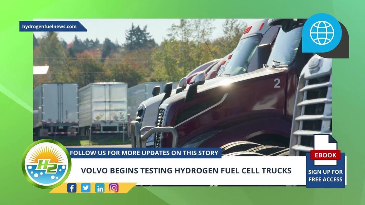 'Video thumbnail for German Version - Volvo begins testing hydrogen fuel cell trucks'