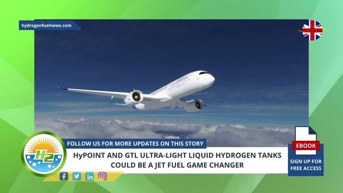 'Video thumbnail for HyPoint and GTL ultra-light liquid hydrogen tanks could be a jet fuel game changer'