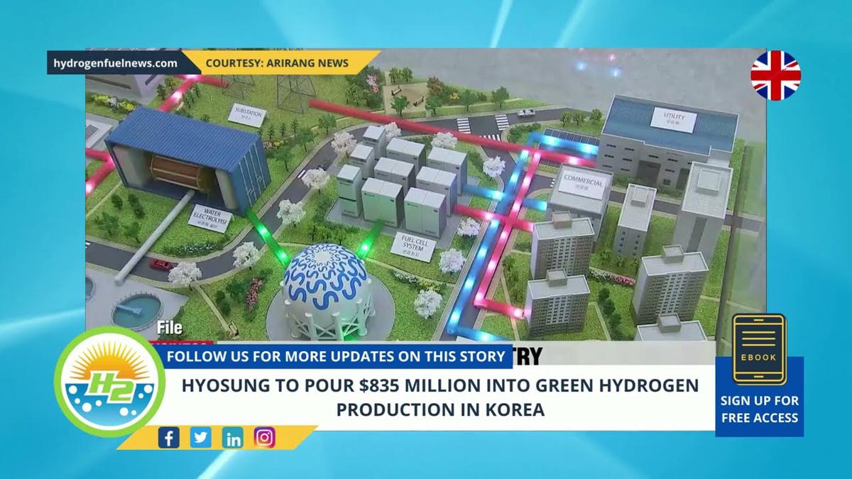 'Video thumbnail for Hyosung to pour $835 million into green hydrogen production in Korea'