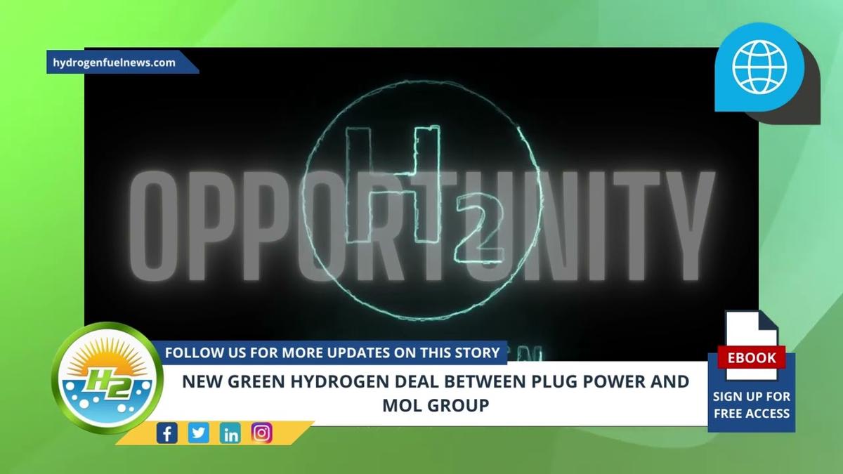 'Video thumbnail for NEW GREEN HYDROGEN DEAL BETWEEN PLUG POWER AND MOL GROUP'