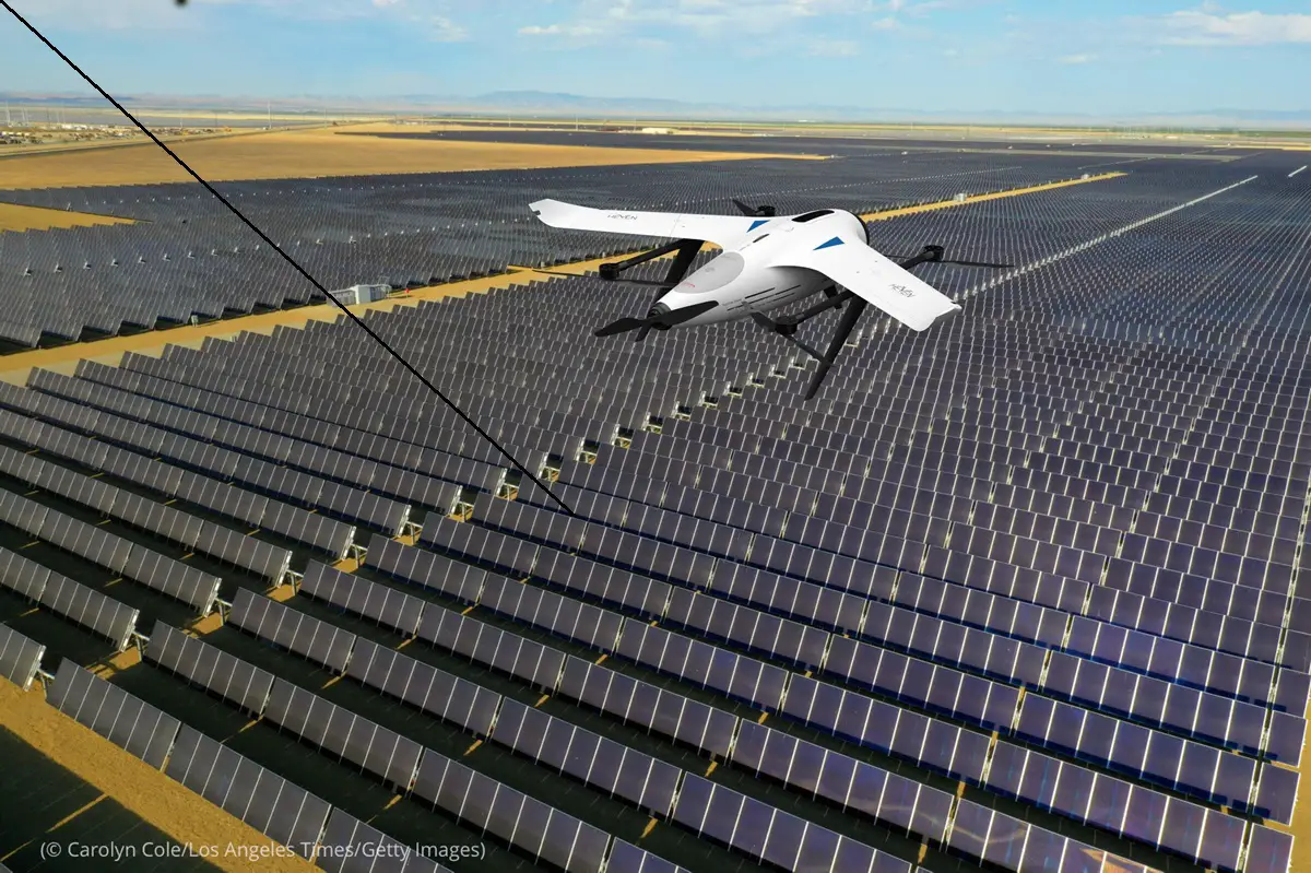Hydrogen powered drones - An image of the H2D200 series drone – Source Heven Drones