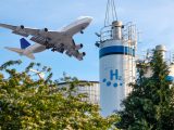 Hydrogen fuel production - Aircraft in sky