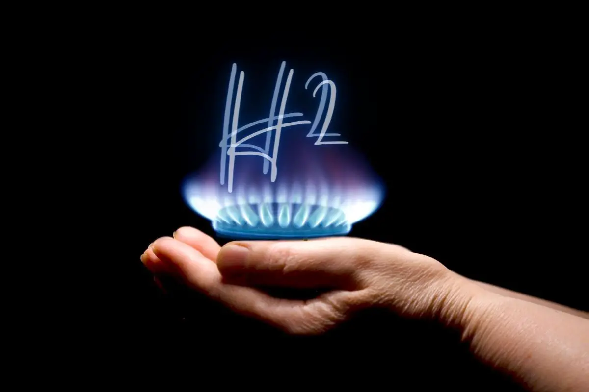 Hydrogen Gas - Stove gas burner hovering over a person's hand