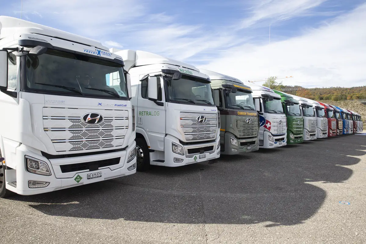 Hyundai XCIENT Fuel Cell Trucks Achieve 10 Million km Total Driving Distance in Switzerland
